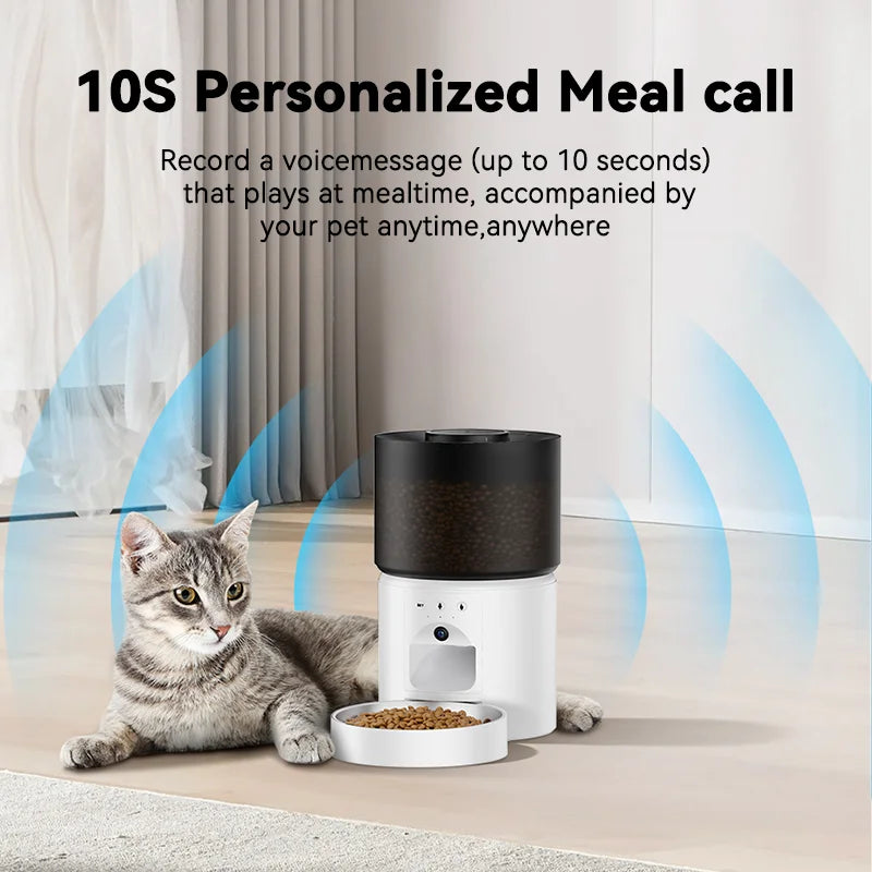 Automatic Dog Feeder with Camera Video Pet Food Dispenser Smart APP Remote Control Auto Feeder for Kitten Cat Accessories