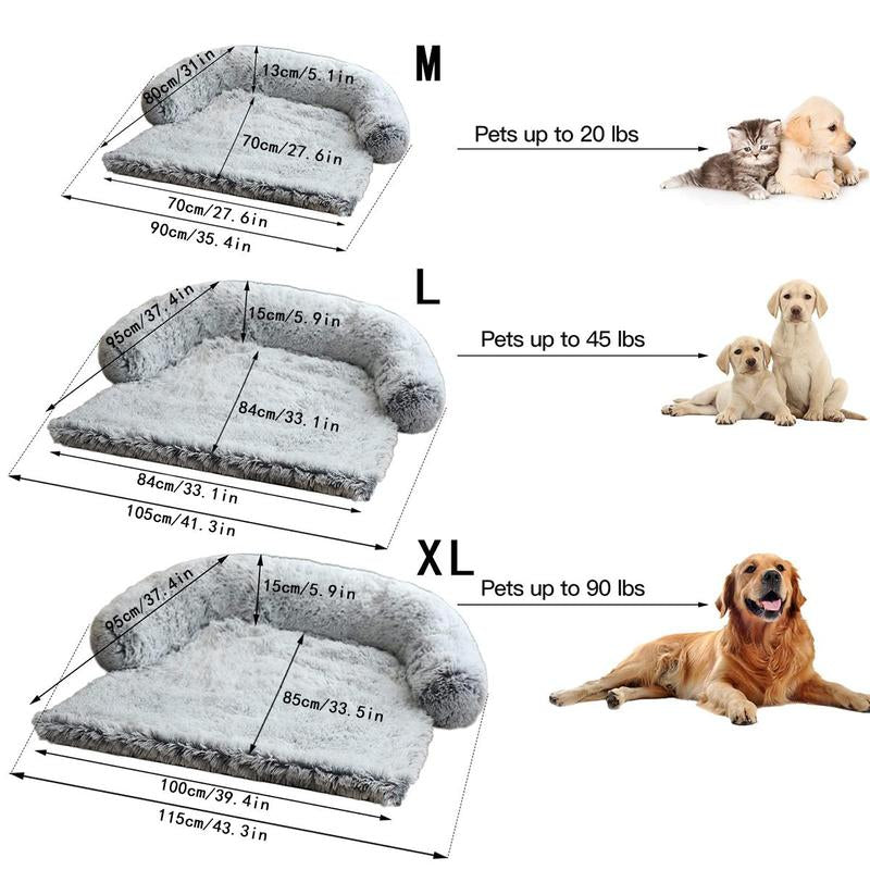 Luxurious Fluffy Plush Dog & Cat Couch Bed Mat - Perfect Summer Gift for Your Furry Friends!