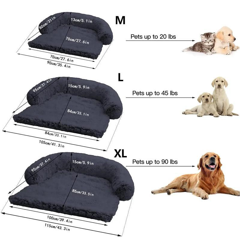 Luxurious Fluffy Plush Dog & Cat Couch Bed Mat - Perfect Summer Gift for Your Furry Friends!