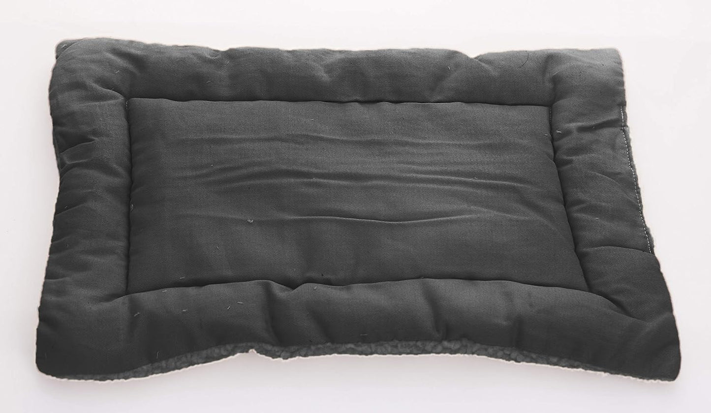 Crate Pad Comfy Cushion Ultra Soft Breathable Puppy Bed Crate Mat - Safe Bed for Dogs, Cats - Lightweight Nap Pad for Dog Kennels and Pet Carriers - 22" Length - Grey