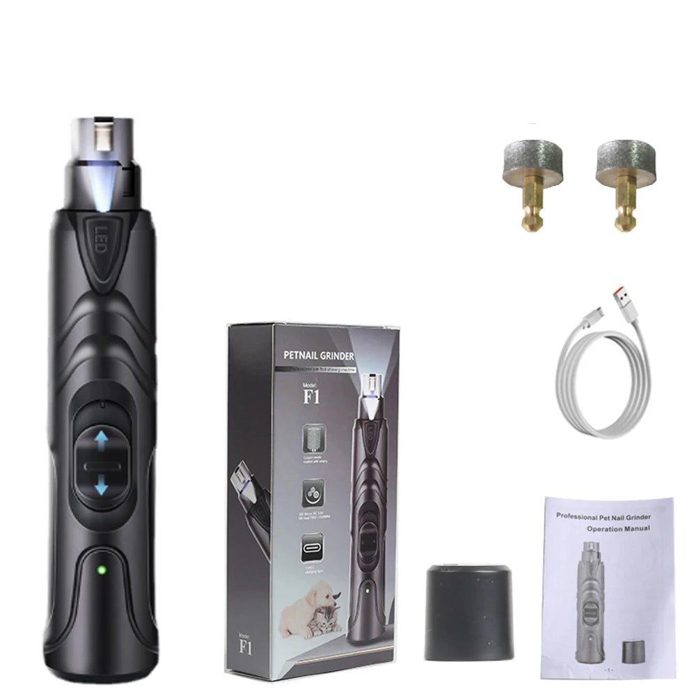 Rechargeable USB Charging Pet Dog Nail Grinders Electric Cat Paws Nail Grooming Trimmer Tools