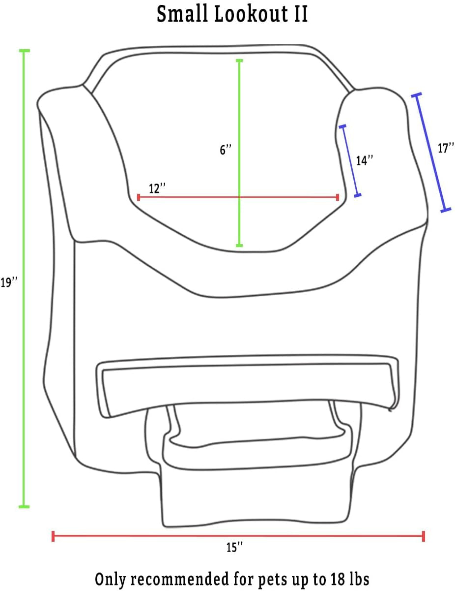 Luxury Lookout Pet Car Seat, Small Luxury II, Anthracite with Black