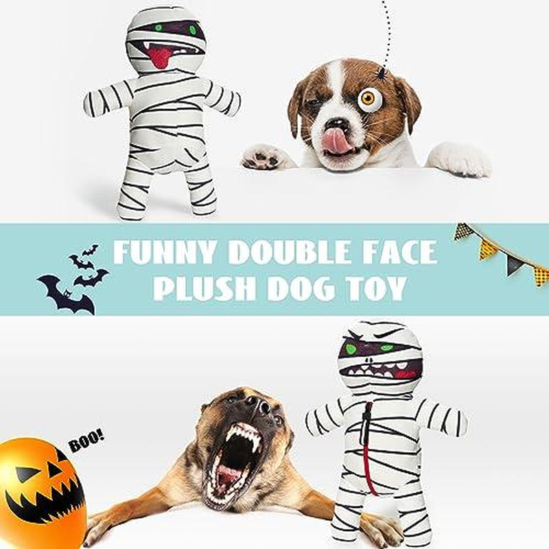 Nocciola 9-In-1 Zombie Plush Squeaky Dog Toy Set - Perfect Christmas Gift for Small & Medium Dogs!