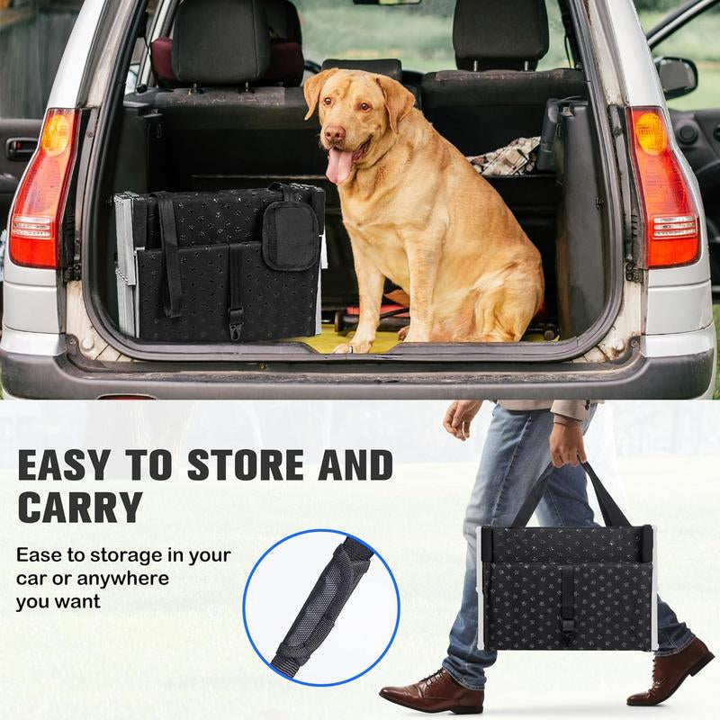 Niubya Portable Dog Ramp for Cars - Lightweight, Non-Slip Folding Steps for Large Dogs, Supports Up to 200 Lbs