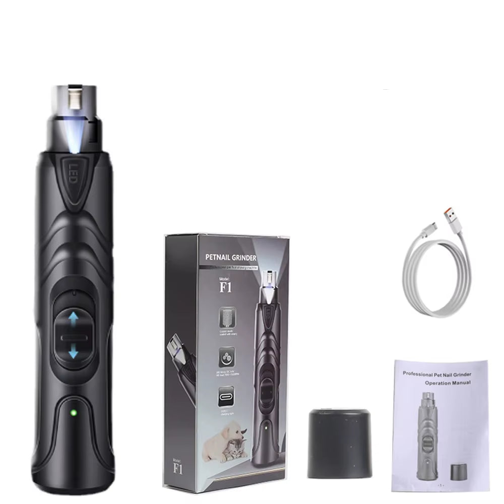 Rechargeable USB Charging Pet Dog Nail Grinders Electric Cat Paws Nail Grooming Trimmer Tools