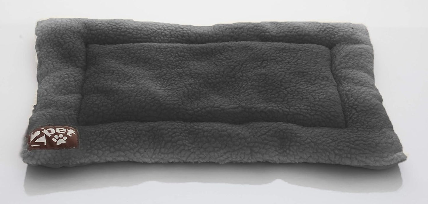 Crate Pad Comfy Cushion Ultra Soft Breathable Puppy Bed Crate Mat - Safe Bed for Dogs, Cats - Lightweight Nap Pad for Dog Kennels and Pet Carriers - 22" Length - Grey