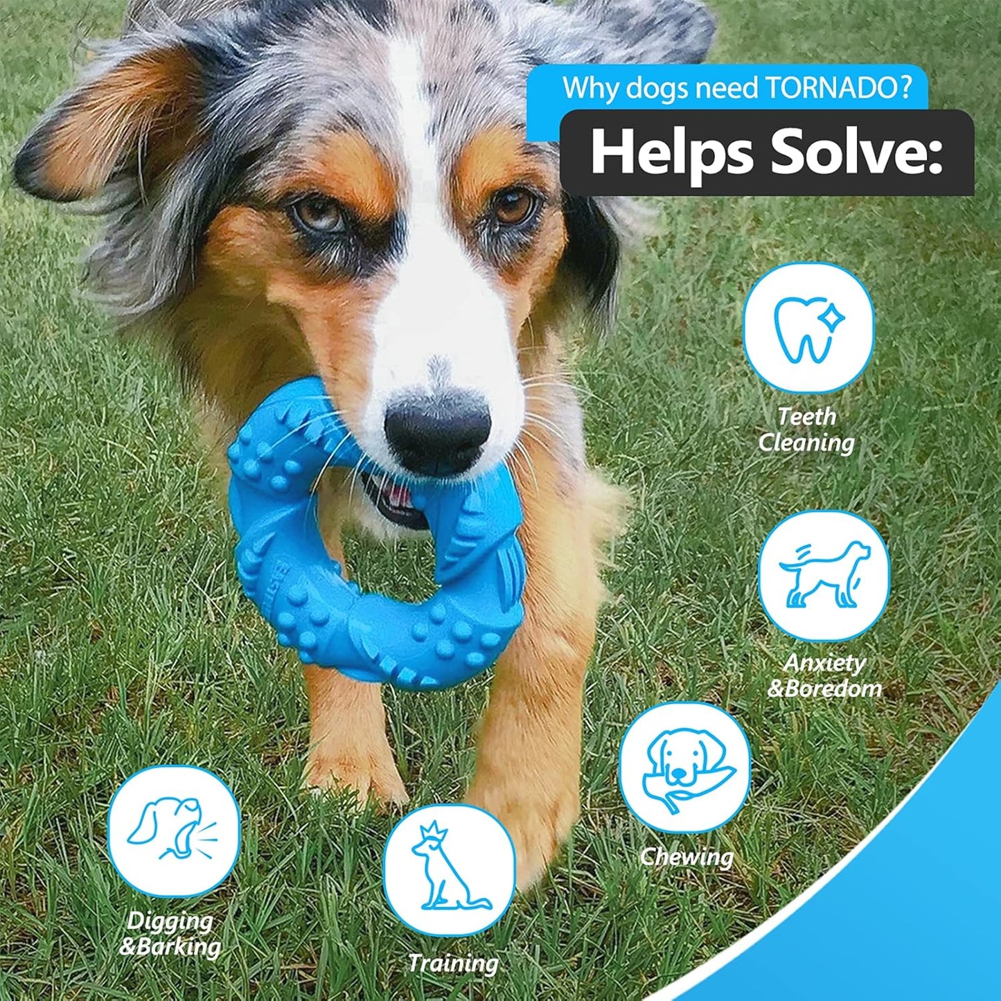 Dog Chew Toys for Aggressive Chewers: Ultra-Tough Natural Rubber Puppy Chew Toy Nearly Indestructible Dog Toys for Large and Medium Breed