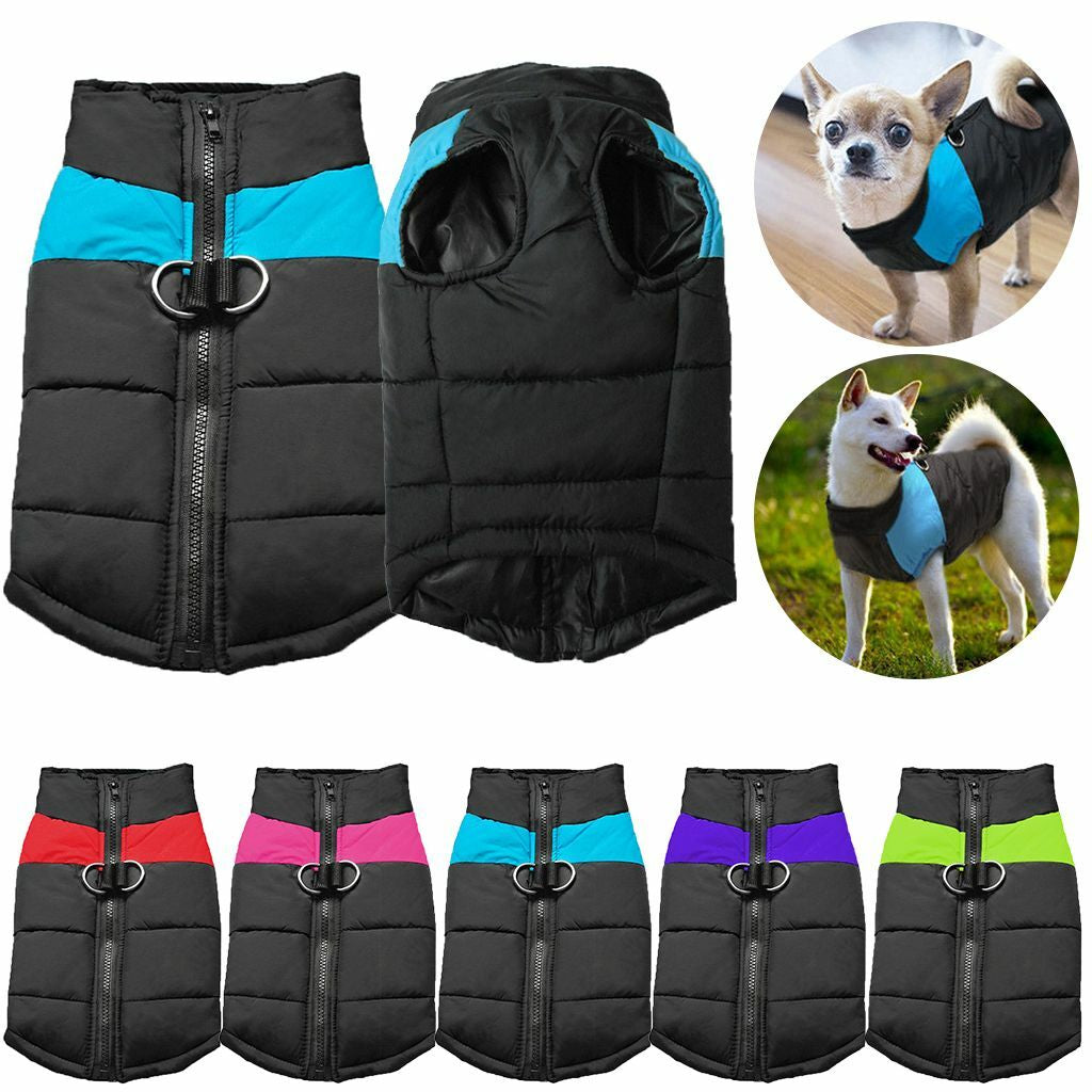 Pet Dog Vest Jacket Warm Waterproof Clothes Winter Padded Coat Small/Large US
