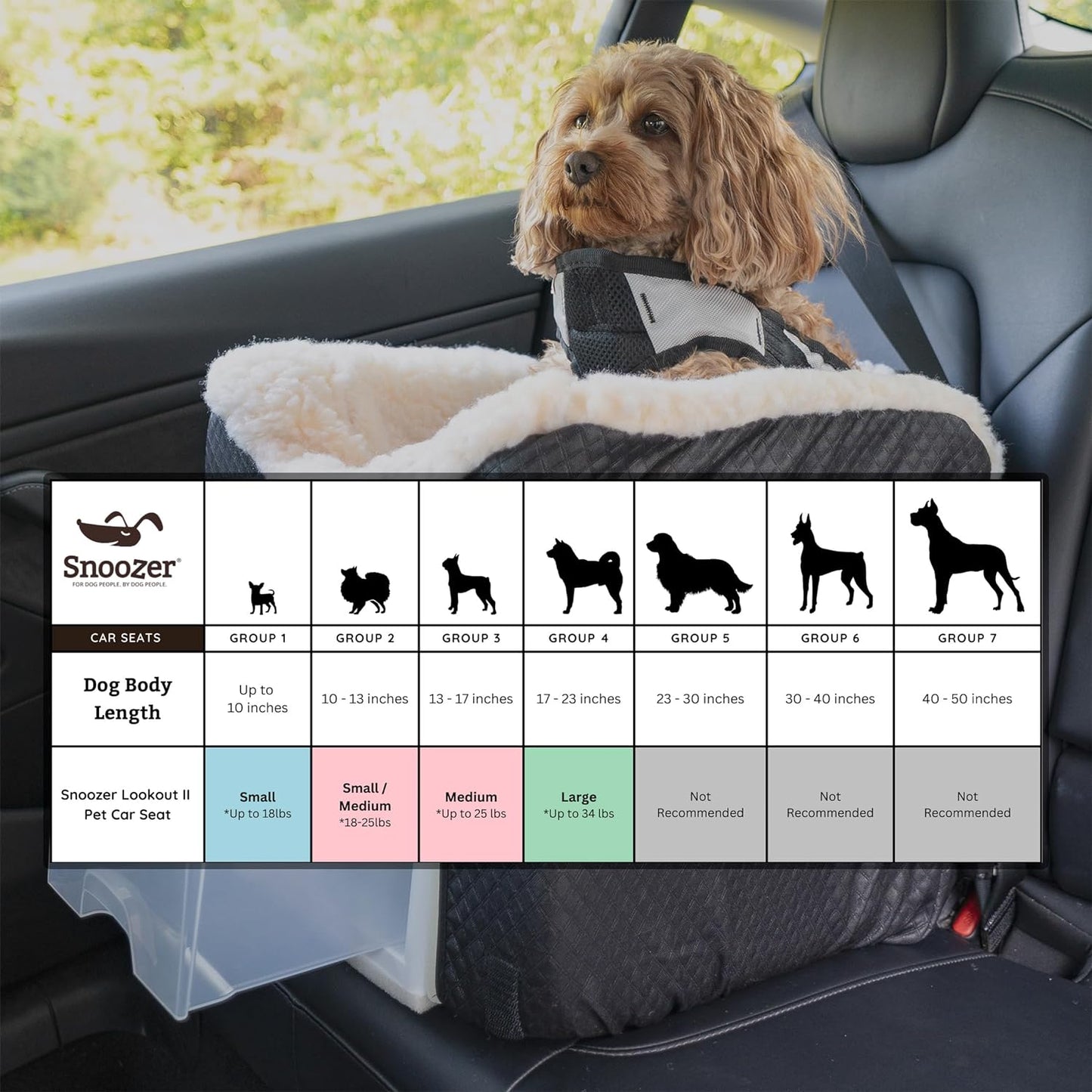 Luxury Lookout Pet Car Seat, Small Luxury II, Anthracite with Black