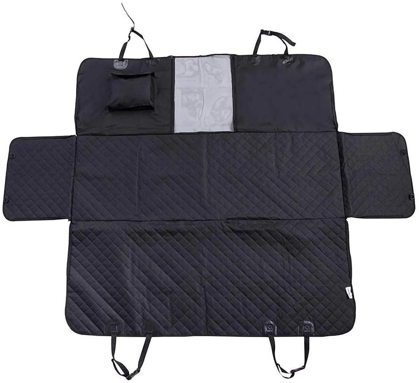Dog Car Seat Covers with Mesh Window, Waterproof Dog Cover Back Seat, Scratchproof Dog Car Hammock Dogs Protection Cover for Cars Suvs & Trucks