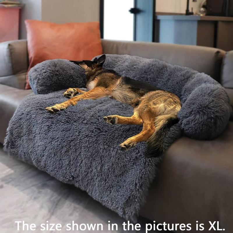 Luxurious Fluffy Plush Dog & Cat Couch Bed Mat - Perfect Summer Gift for Your Furry Friends!