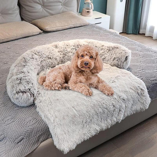 Luxurious Fluffy Plush Dog & Cat Couch Bed Mat - Perfect Summer Gift for Your Furry Friends!