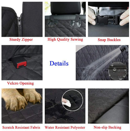 Dog Car Seat Covers with Mesh Window, Waterproof Dog Cover Back Seat, Scratchproof Dog Car Hammock Dogs Protection Cover for Cars Suvs & Trucks