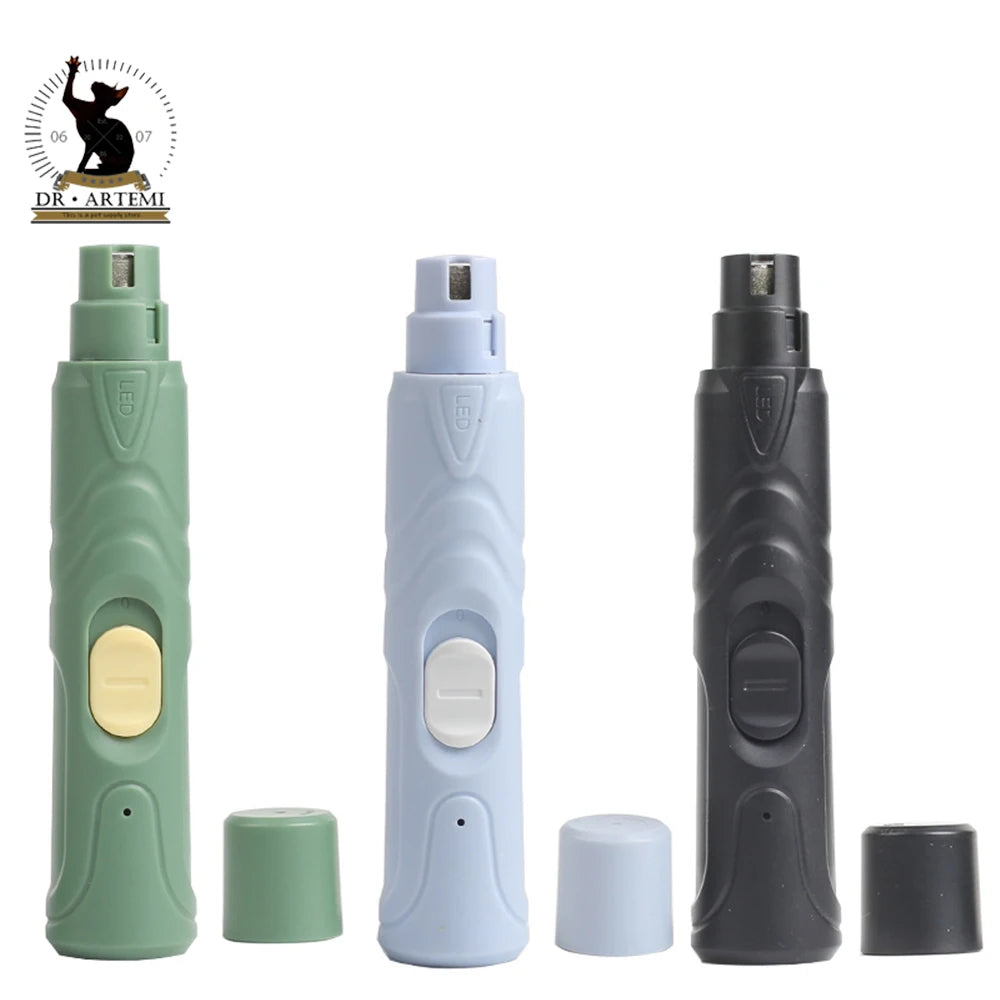 Rechargeable USB Charging Pet Dog Nail Grinders Electric Cat Paws Nail Grooming Trimmer Tools