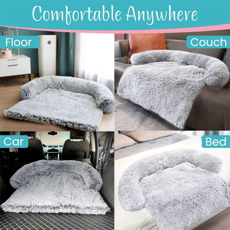Luxurious Fluffy Plush Dog & Cat Couch Bed Mat - Perfect Summer Gift for Your Furry Friends!