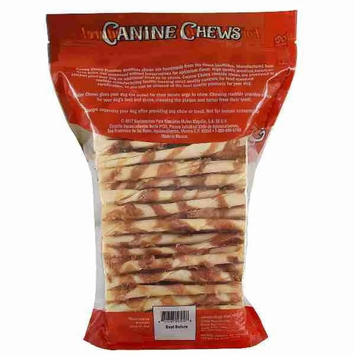 5" Chicken-Wrapped Rawhide Twist Stick Chews for Dogs (18.75 Oz) | All-Natural Long-Lasting Dental Treats for Small Dogs (125 Pack)