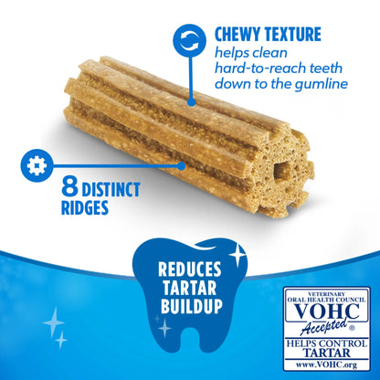 Purina  Daily Oral Care Chicken Flavor Small/Medium Breed Dog Dental Chews – 28.5 Oz Pouch (40Ct)