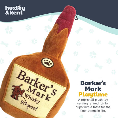 for Dogs - Barker'S Mark (Large) - Yappy Hour Power Plush Funny Dog Toy with Squeaker - Fun, Durable, and Safe - H&K Squeaky