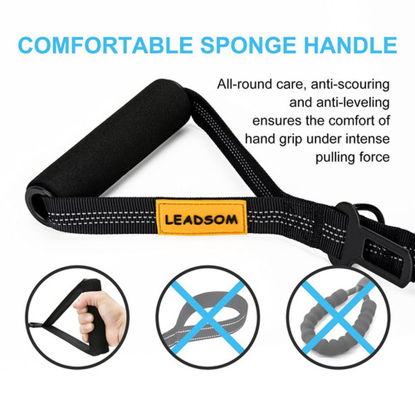 6FT Highly Reflective Heavy Duty Elastic Bungee Medium and Large Dog Leash Sh...