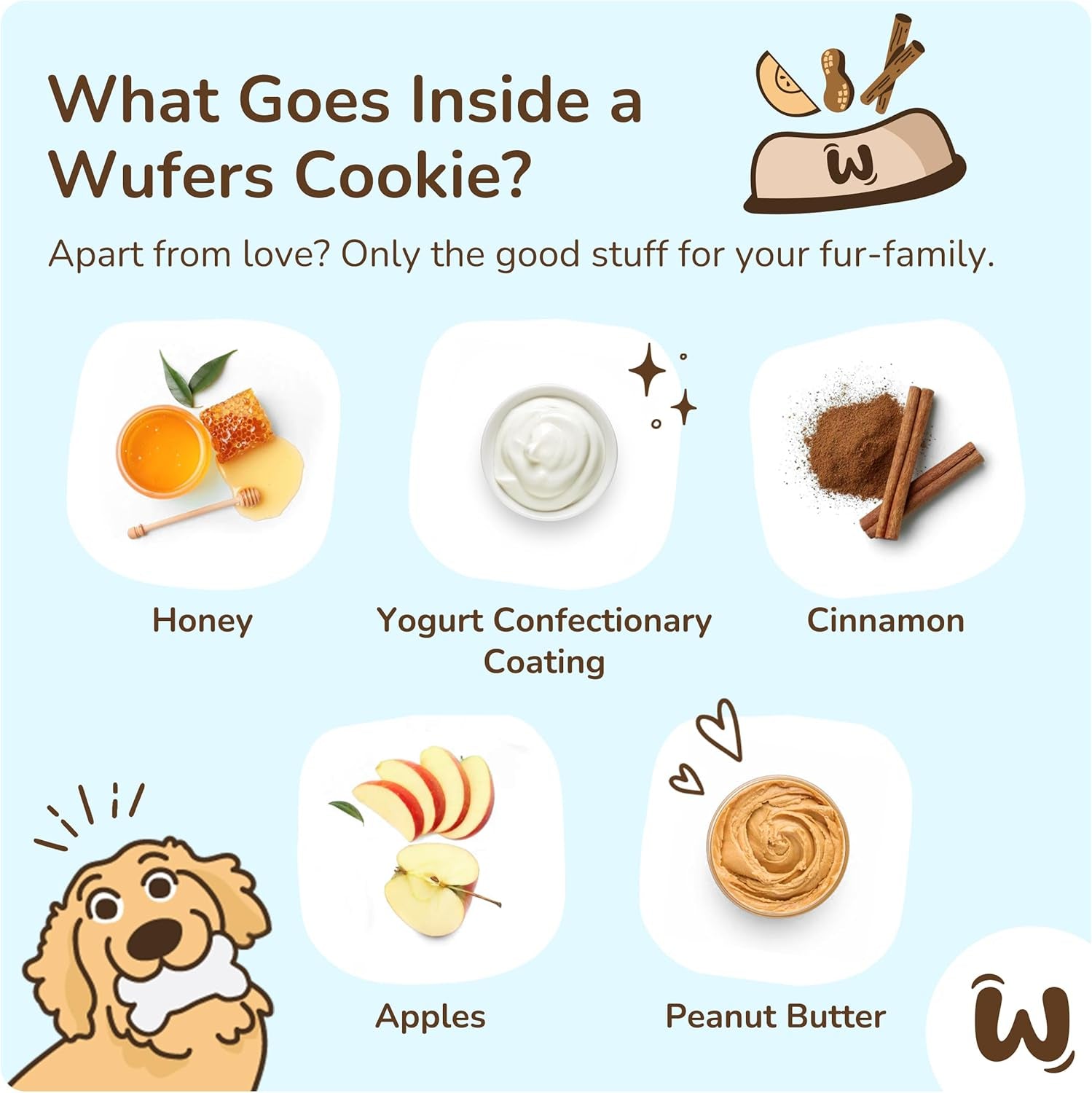 Wufers Dog Birthday Cookie Box - Dog Cookies, Human Grade Ingredients, Cute Hand Decorated and Gentle for Tummies of All Breed Sizes - 9 Cookies, Birthday Girl