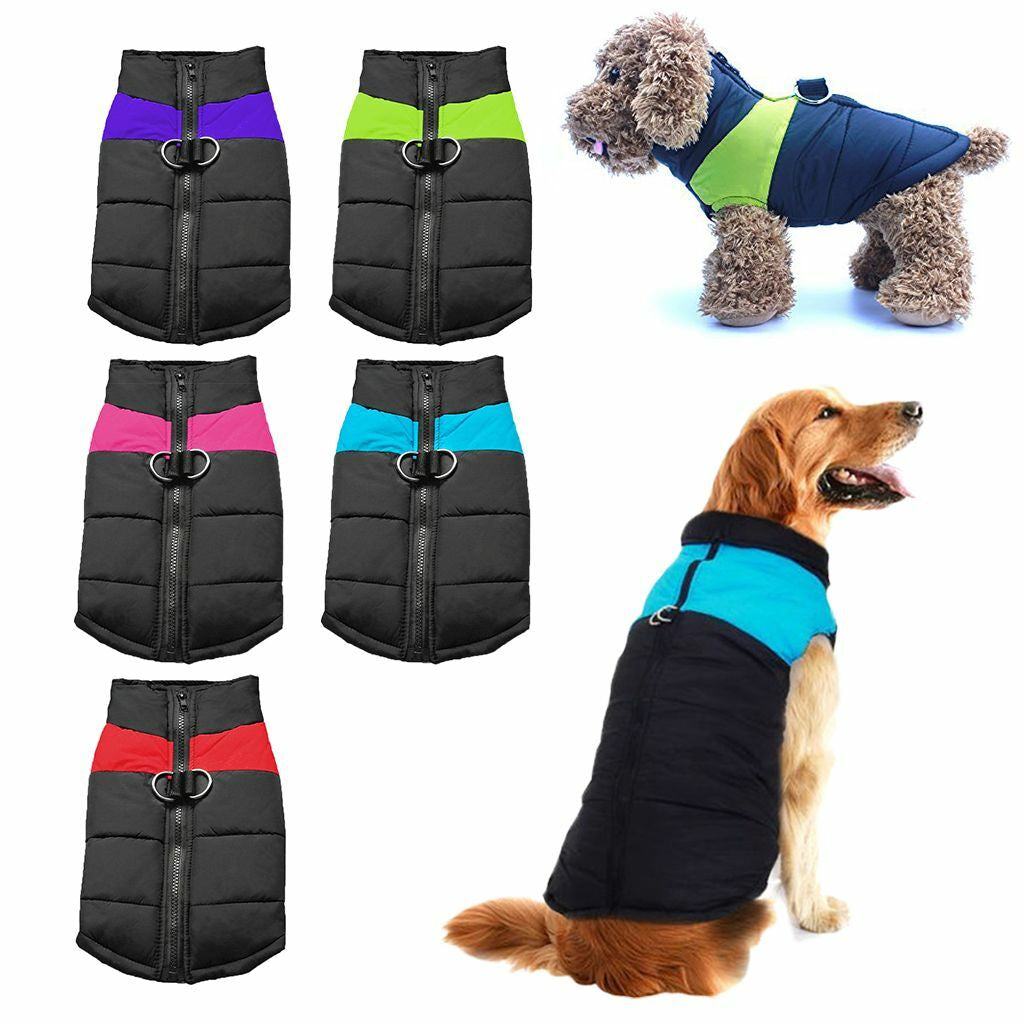 Pet Dog Vest Jacket Warm Waterproof Clothes Winter Padded Coat Small/Large US