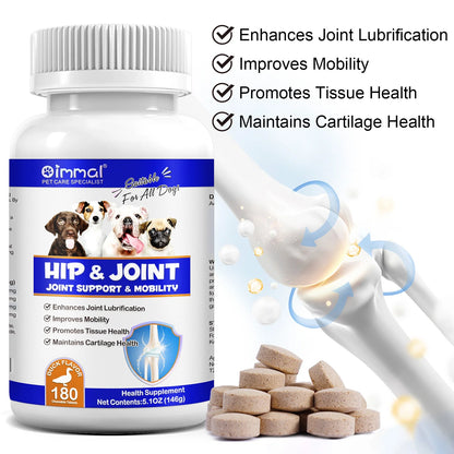 Hip & Joint Chewable Tablets for Dog, Health Supplement with Chondroitin for Dogs Mobility Support & Dog, 180P*2 Chewable Supplement for Dogs Joint Health
