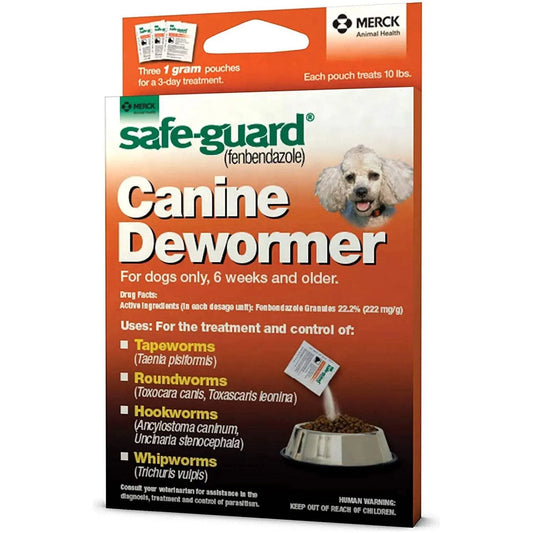 Safe-Guard Panacur Wormer (Fenbendazole) K9 Dogs 10 Lbs. 1Gm