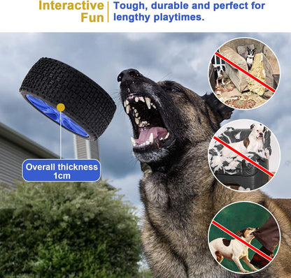 Dog Toys for Aggressive Chewers, Tough Dog Chews Toys, Indestructible Dog Toys for Large Medium Dogs, 100% Natural Rubber - Fun to Chew, Chase and Fetch.