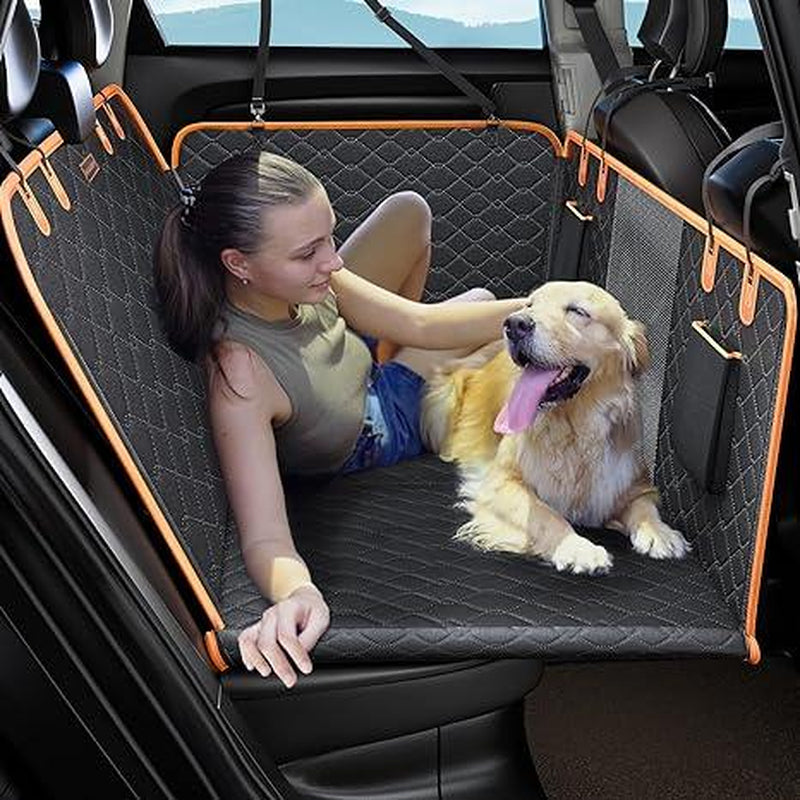 MIXJOY Heavy Duty Dog Car Seat Cover & Back Seat Extender - Ultimate Travel Hammock for SUVs & Trucks, Perfect for Aggressive Chewers - Ideal Father's Day Gift!
