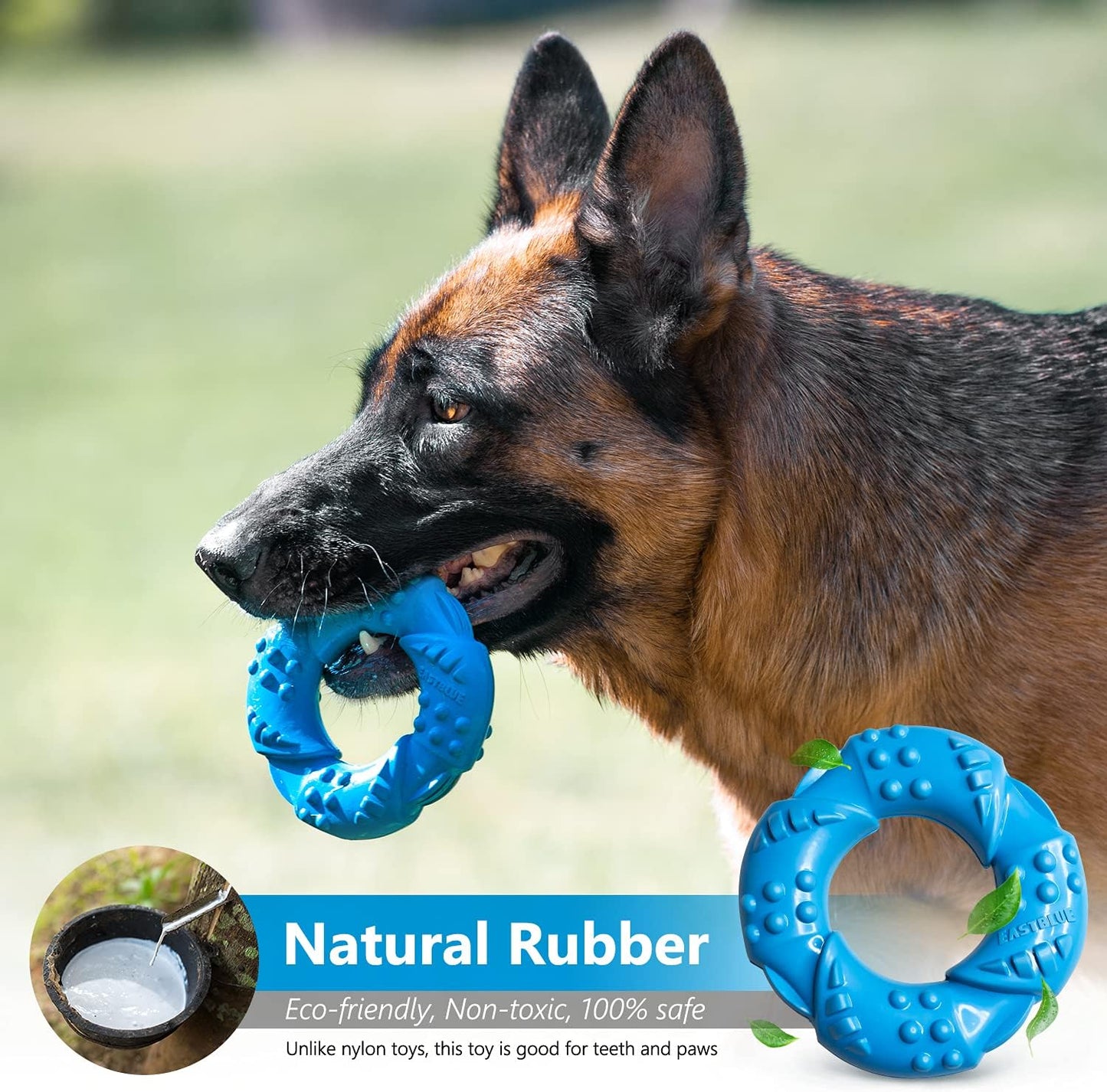 Dog Chew Toys for Aggressive Chewers: Ultra-Tough Natural Rubber Puppy Chew Toy Nearly Indestructible Dog Toys for Large and Medium Breed