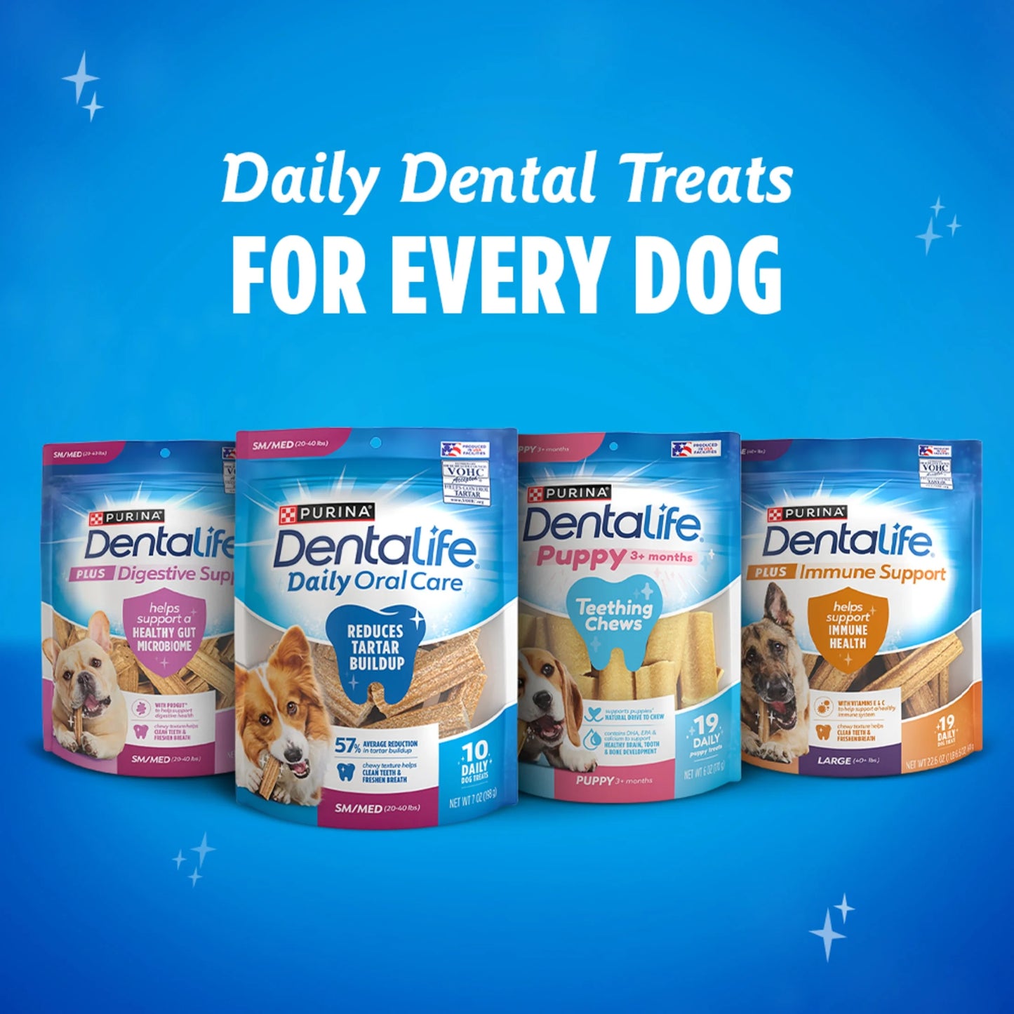 Purina  Daily Oral Care Chicken Flavor Small/Medium Breed Dog Dental Chews – 28.5 Oz Pouch (40Ct)