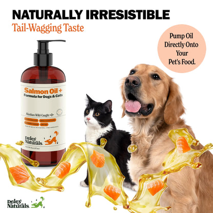Alaskan Wild Caught Salmon Oil for Dogs & Cats plus Formula