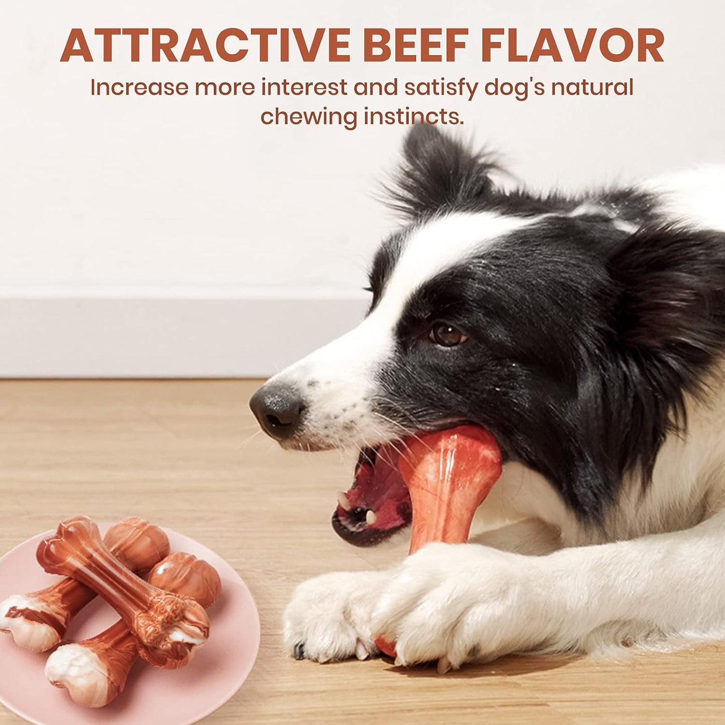 Tough Dog Toys Aggressive Chew Toys for Medium Large Dogs, Durable Dog Bones for Aggressive Chewers, Nylon Dog Teething Cleaning Toys Interactive Dog Toys Puppy Chewers Dogs