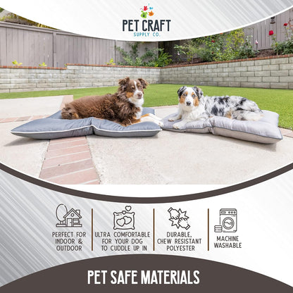 Super Snoozer Calming Indoor / Outdoor All Season Water Resistant Durable Dog Bed, Cloud, Large (2220)