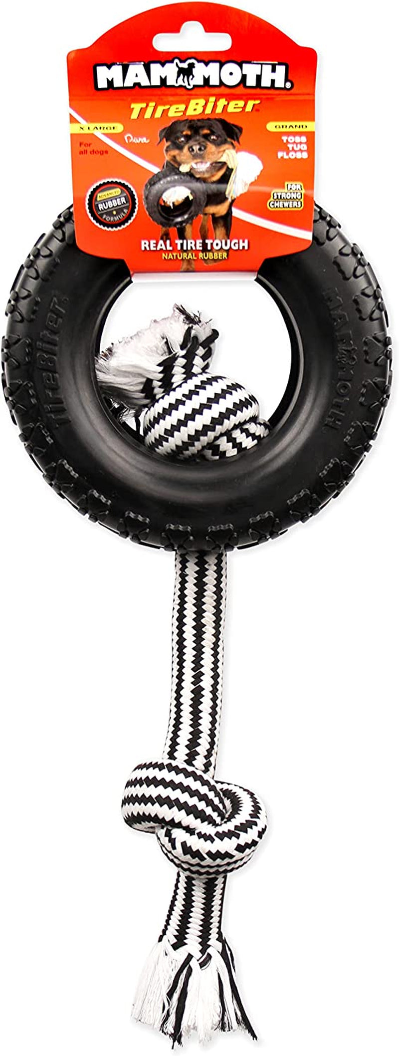 43735018: Tirebiter II with Rope Dog Toy, XL
