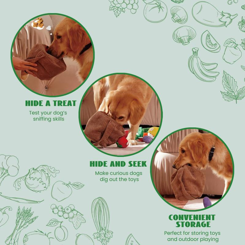 Nocciola 15-Pack Crinkle Squeaky Dog Toys - Plush Chew Toys for Aggressive Chewers, Perfect Christmas Gift for Small & Medium Dogs