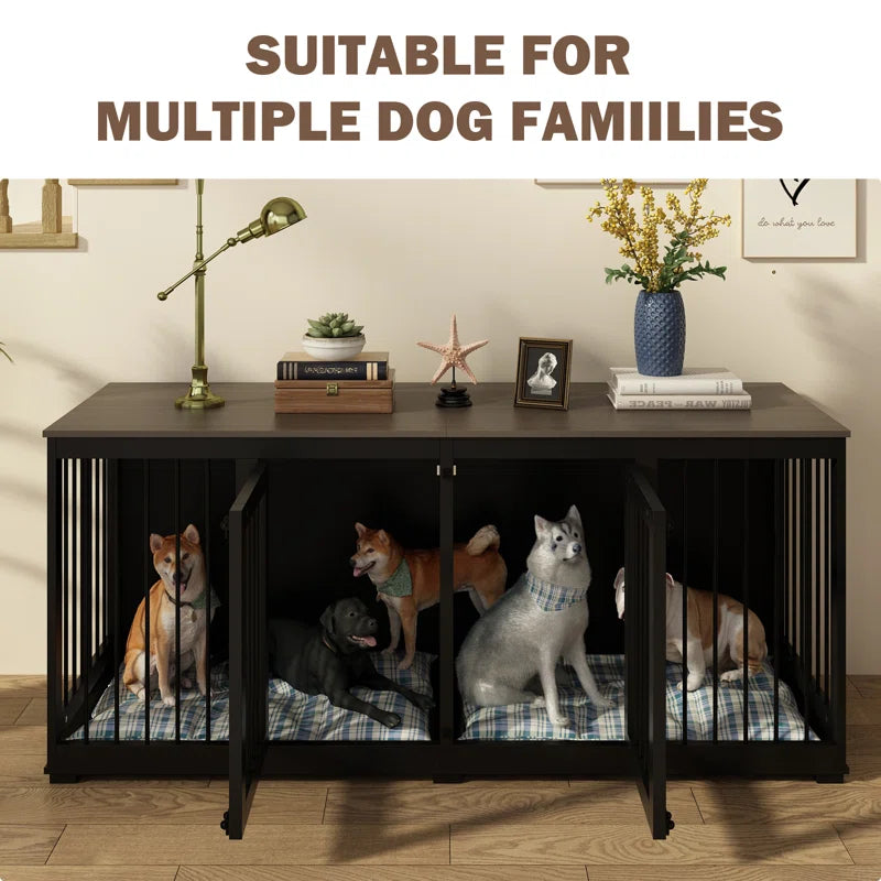 Large Dog Crate with Tray and Divider
