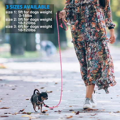 2 Pack 5 FT Heavy Duty Dog Leash with Comfortable Padded Handle Reflective Dog Leashes for Medium Large Dogs (S)