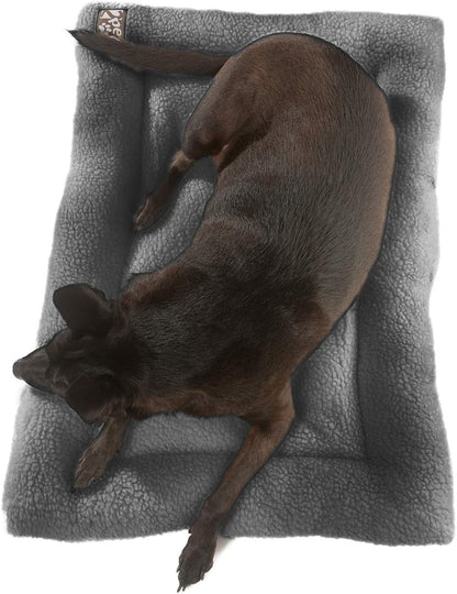 Crate Pad Comfy Cushion Ultra Soft Breathable Puppy Bed Crate Mat - Safe Bed for Dogs, Cats - Lightweight Nap Pad for Dog Kennels and Pet Carriers - 22" Length - Grey