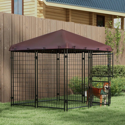 60'' H Galvanized Steel Yard Kennel with Door