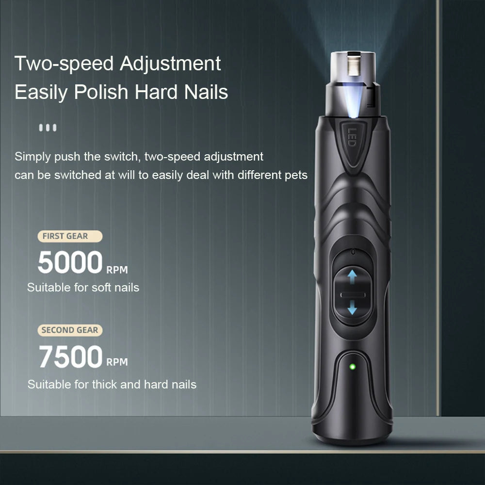 Rechargeable USB Charging Pet Dog Nail Grinders Electric Cat Paws Nail Grooming Trimmer Tools