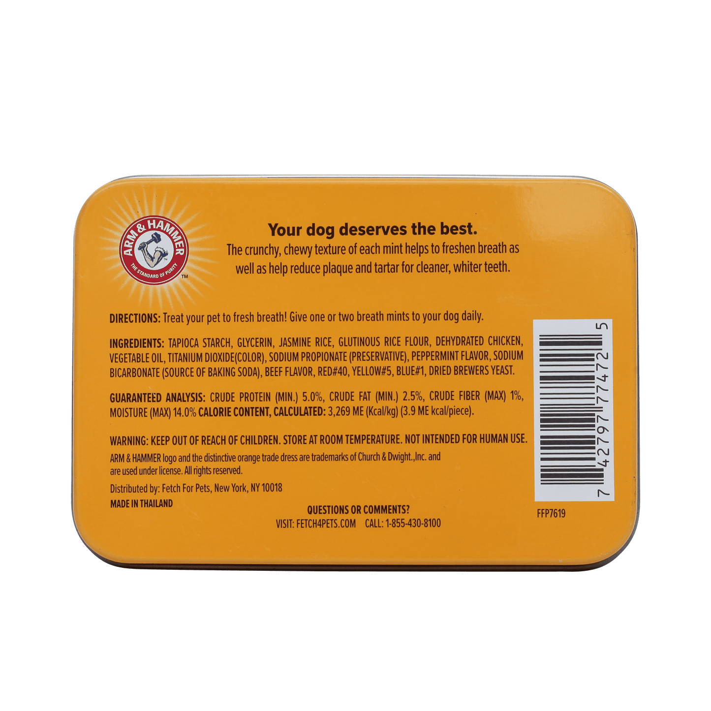 Arm & Hammer Tartar Control Dental Mints for Dogs Beef Flavor 40 Count