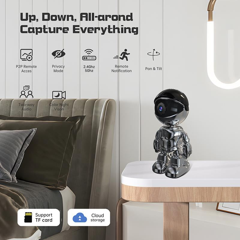 Pet Home Camera 3 Megapixel with Motion Detection HD Intelligent Robot Camera, Two-Way Voice Auto Tracking Function Security Monitoring