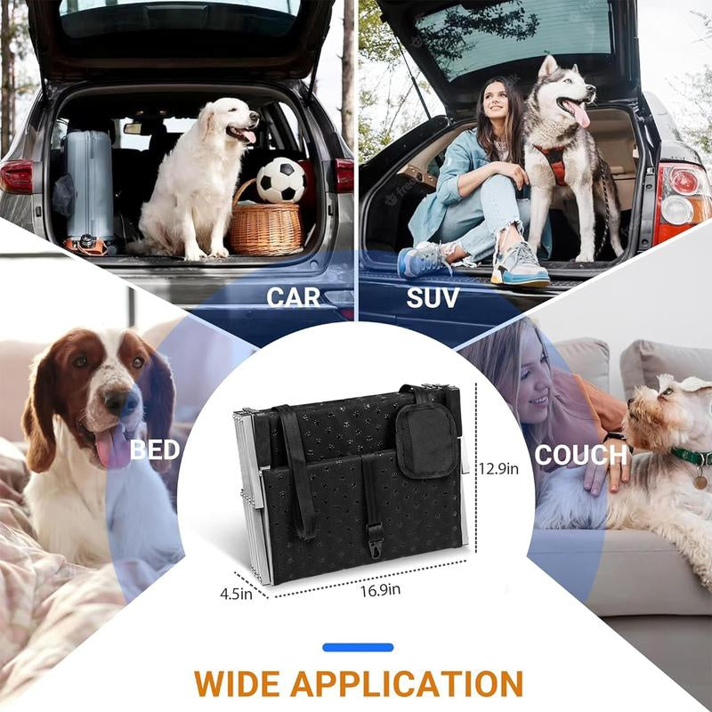 Niubya Portable Dog Ramp for Cars - Lightweight, Non-Slip Folding Steps for Large Dogs, Supports Up to 200 Lbs