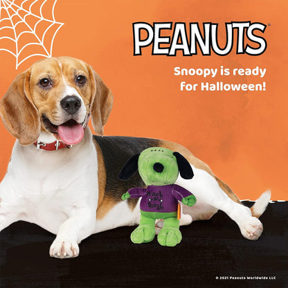 6 Inch Halloween Snoopy Franknbeagle Dog Toy | Cute Small Dog Toy from Peanuts Comic Strip | Plush Squeaky Dog Chew Toy Officially Licensed by Peanuts, Plush Figure- 6 Inch (FF17130)