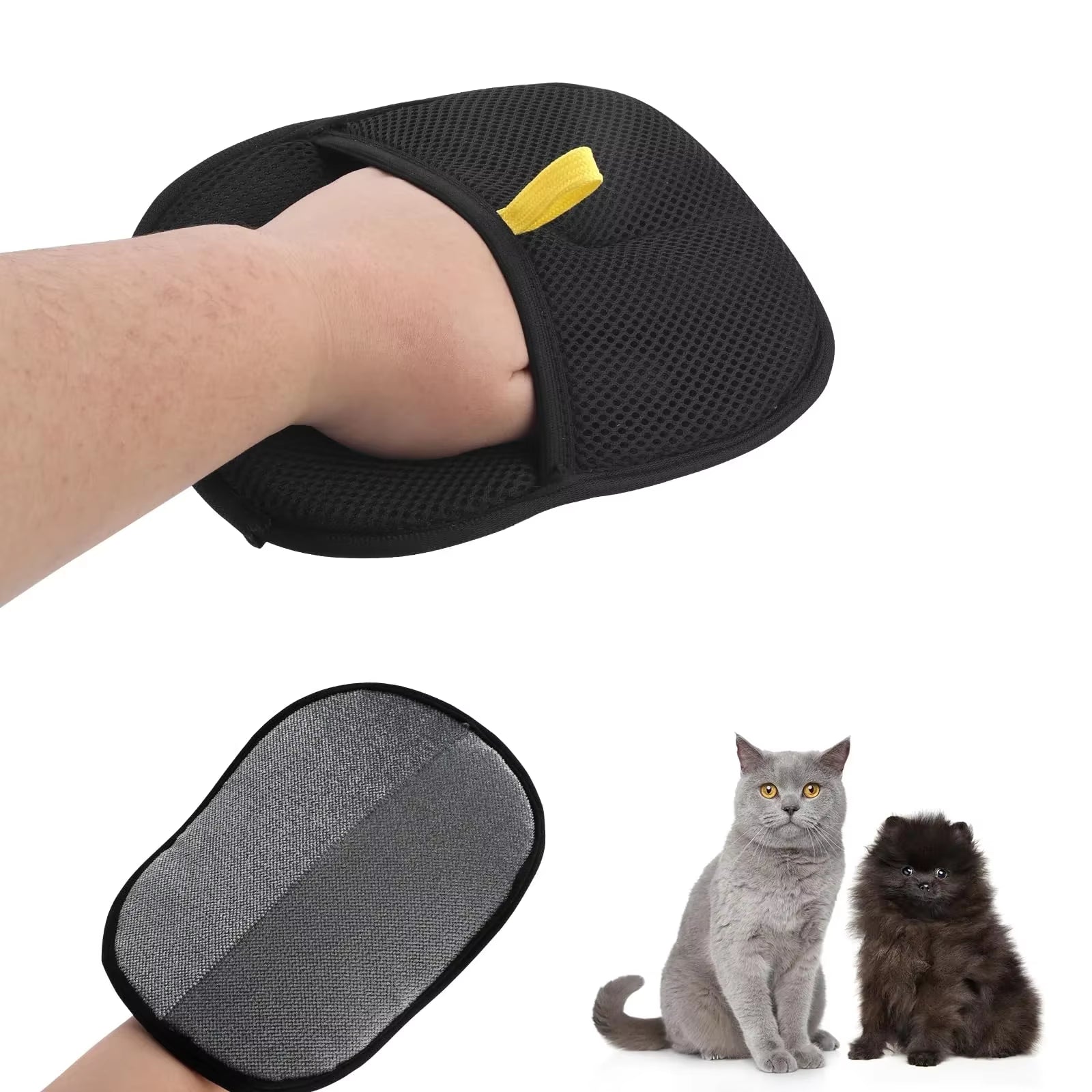 Reusable Static Removal Gloves, Double-Sided Grooming Gloves for Pets, Removes Pet Fur Hair for Carpets Pet Hair Removal Tool