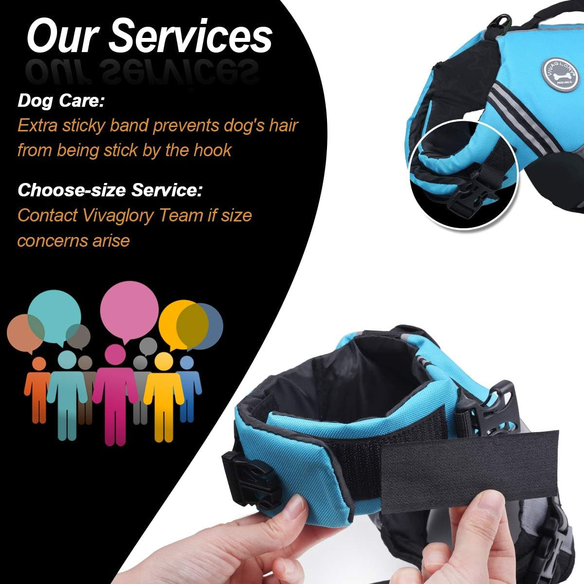 Sports Style Dog Life Jacket with Adjustable & Durable, Extra Flotation Swim Life Vest with Secure Fastening System for Small Dogs, Blue