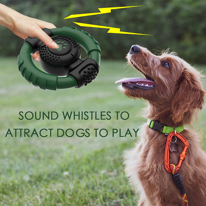 Dog Toys Steering Wheel Indestructible, Squeaky Dog Chew Toys, Rubber Dog Toys for Medium and Large Dogs, Sturdy Squeaky Dog Toys (Green)