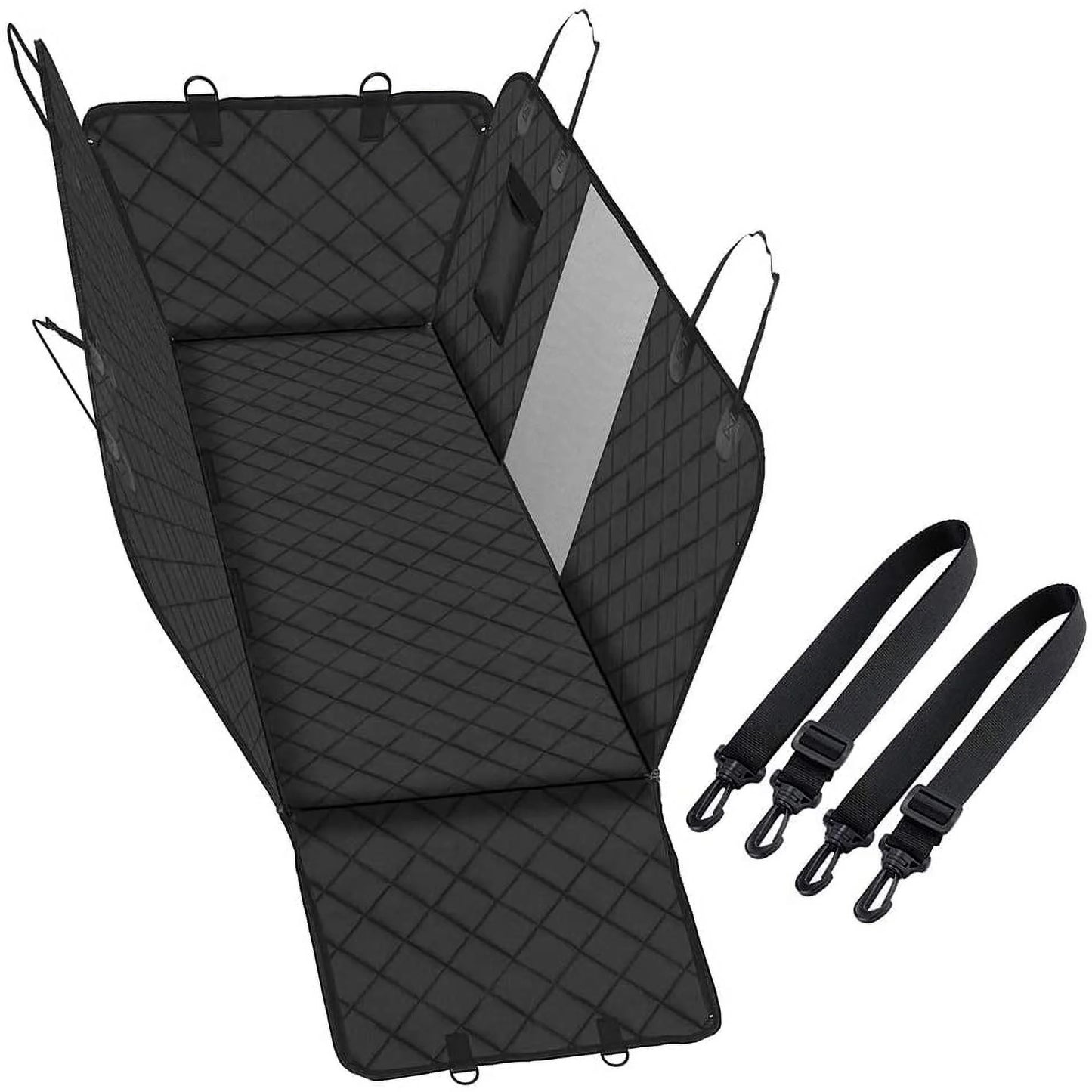 Dog Car Seat Covers with Mesh Window, Waterproof Dog Cover Back Seat, Scratchproof Dog Car Hammock Dogs Protection Cover for Cars Suvs & Trucks