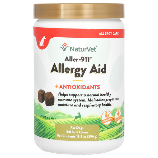 Aller-911, Allergy Aid + Antioxidants, for Dogs, 180 Soft Chews, 13.9 Oz (396 G)